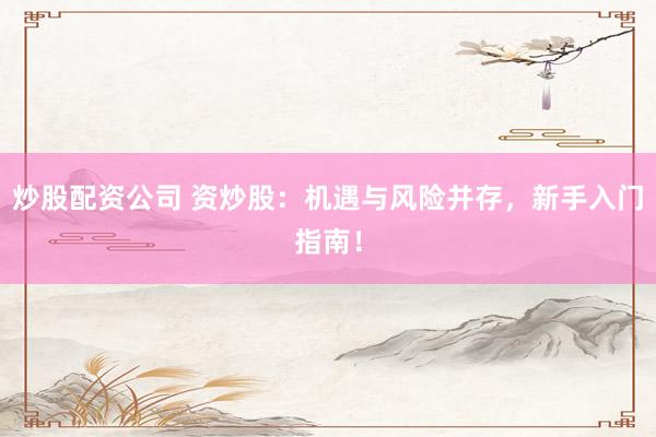 炒股配资公司 资炒股：机遇与风险并存，新手入门指南！
