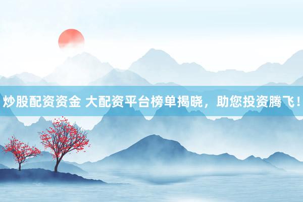 炒股配资资金 大配资平台榜单揭晓，助您投资腾飞！