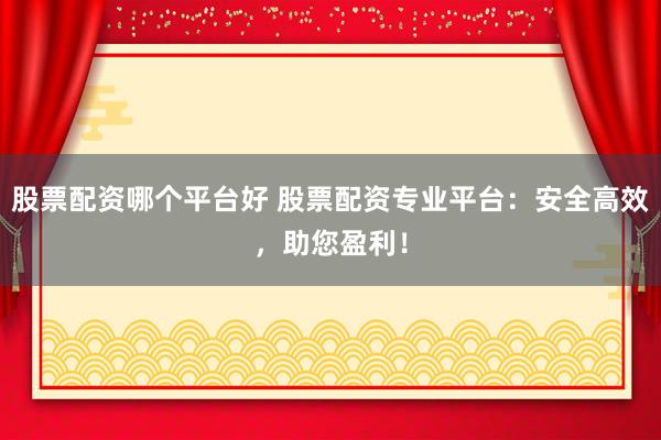 股票配资哪个平台好 股票配资专业平台：安全高效，助您盈利！