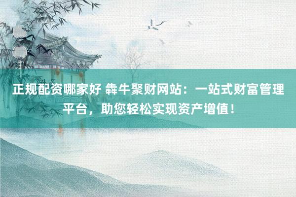 正规配资哪家好 犇牛聚财网站：一站式财富管理平台，助您轻松实现资产增值！