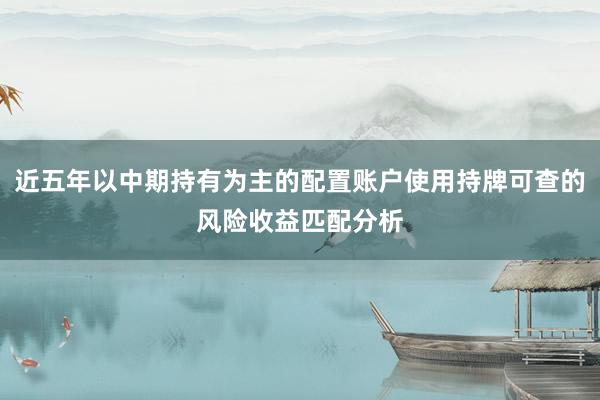 近五年以中期持有为主的配置账户使用持牌可查的风险收益匹配分析