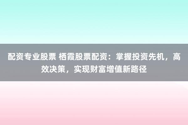 配资专业股票 栖霞股票配资：掌握投资先机，高效决策，实现财富增值新路径